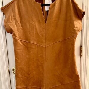Suede NWT camel dress. L